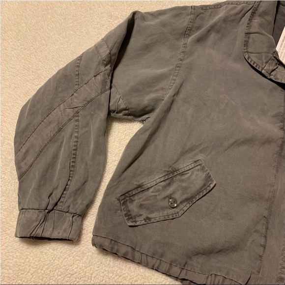 Young Fabulous & Broke Clara Jacket Black Sand Tencel Bomber Utility YFB - Picture 11 of 15